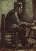 Vincent Van Gogh Peasant Sitting at a Table (nn04) Sweden oil painting reproduction